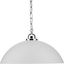 Classic Chrome Glass Dome Pendant Light with Etched Shade