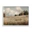 White Framed Classic Nature Field Landscape Canvas Print