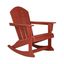 Classic All-Weather Red HDPE Adirondack Rocking Chair with Arms