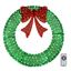 48-Inch Green and Red LED Lighted Outdoor Christmas Wreath