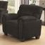 Clementine Transitional Black Upholstered Armchair with Nailhead Trim
