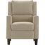 Sand Microfiber Recliner Accent Chair with Metal Legs