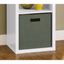 Green Fabric Cube Storage Bin with Handles