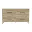 Black Double Roller Storage Dresser with Drawers