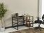 Walnut and Black Metal Frame 47" Writing Desk with Shelves