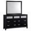 Black Glam 7-Drawer Dresser with Mirror and Felt Lined Drawer