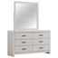 Coastal White 6-Drawer Dresser with Mirror