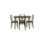 Dark Bronze 5-Piece Metal and Wood Dining Set