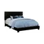 Black Faux Leather Full Upholstered Bed with Headboard