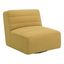 Mustard Faux Leather Swivel Accent Chair with Metal Base