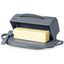 Gray Flip-Top Skid-Resistant Butter Dish with Spreader