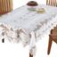 White Floral Lace Tablecloth 54" x 72" Polyester