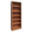 84" Dry Oak Adjustable 6-Shelf Wood Bookcase