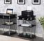 Black Stainless Steel 4-Tier Printer Stand with Shelves