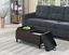 Espresso Faux Leather 32" Multifunctional Storage Ottoman with Tray