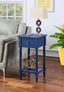 Cobalt Blue French Country Khloe Accent Table with Storage