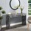 Sleek Gray Faux Marble & Wood 48" Console Table/Desk