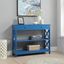 Modern Oxford Blue Console Table with Drawer and Shelves