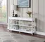 Oxford White 60" Console Table with Storage Shelves and Drawers