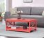 Coral Coastal Chic 40" Wood Coffee Table with Shelf