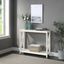 Ivory Coastal Farmhouse Console Table with Open Shelving