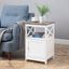 Oxford Driftwood and White Square End Table with Cabinet