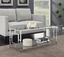 Town Square Chrome and Glass Coffee Table with Two Shelves