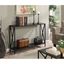 Black Wood and Metal Console Table with Storage