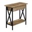 Tucson Weathered Barnwood & Black Flip Top End Table with Charging Station