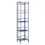 Cobalt Blue Adjustable 5-Tier Folding Metal Storage Shelf