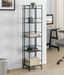 Forest Green Adjustable 5-Tier Wire Utility Shelf