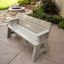 Transformable Tan Outdoor Bench-to-Table Resin Combo