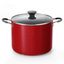 Marble Red 10.5-Qt Aluminum Nonstick Stockpot with Glass Lid