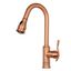 Copper Single Handle Pull-Down Kitchen Faucet with Spray