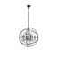 Elegant Cordelia Black Iron & Crystal Indoor/Outdoor Pendant Light