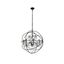 Cordelia Luxe Black Iron and Crystal 8-Light Pendant