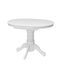 Transitional Round White Wood Extendable Dining Table