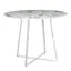 Cosmo 39.5'' Cream White Marble Contemporary Round Dining Table