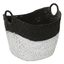 Round 21.5" Seagrass Storage Basket in Black and White