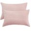 Pink Cotton Waffle Weave Standard/Queen Pillowcases 20" x 36"