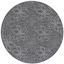 Transitional Ash Gray 78" Synthetic Round Area Rug for Indoor/Outdoor