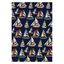 Nautical Navy Hand-Hooked Rectangular Indoor/Outdoor Rug, 2' x 4'