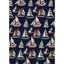 Nautical Navy 3'6" x 5'6" Synthetic Hand-Hooked Outdoor Rug