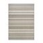 Champagne-Taupe Striped Synthetic 5' x 7' Indoor/Outdoor Rug