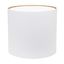 White Linen Drum Lamp Shade with Gold Lining, 18"