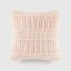 Blush Chunky Knit Acrylic Square Throw Pillow Set