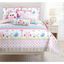 Pink Cotton Reversible Owl and Bird Queen Quilt Set