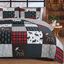 Twin Red and Gray Microfiber Reversible Moose Quilt Set