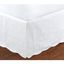 White Quilted Cotton Polyester Queen Bed Skirt with 16" Drop