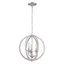 Nickel Beaded Mini Chandelier with Clear Accents